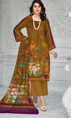 3-Piece Unstitched Dhanak Suit  - DE-VOL-7