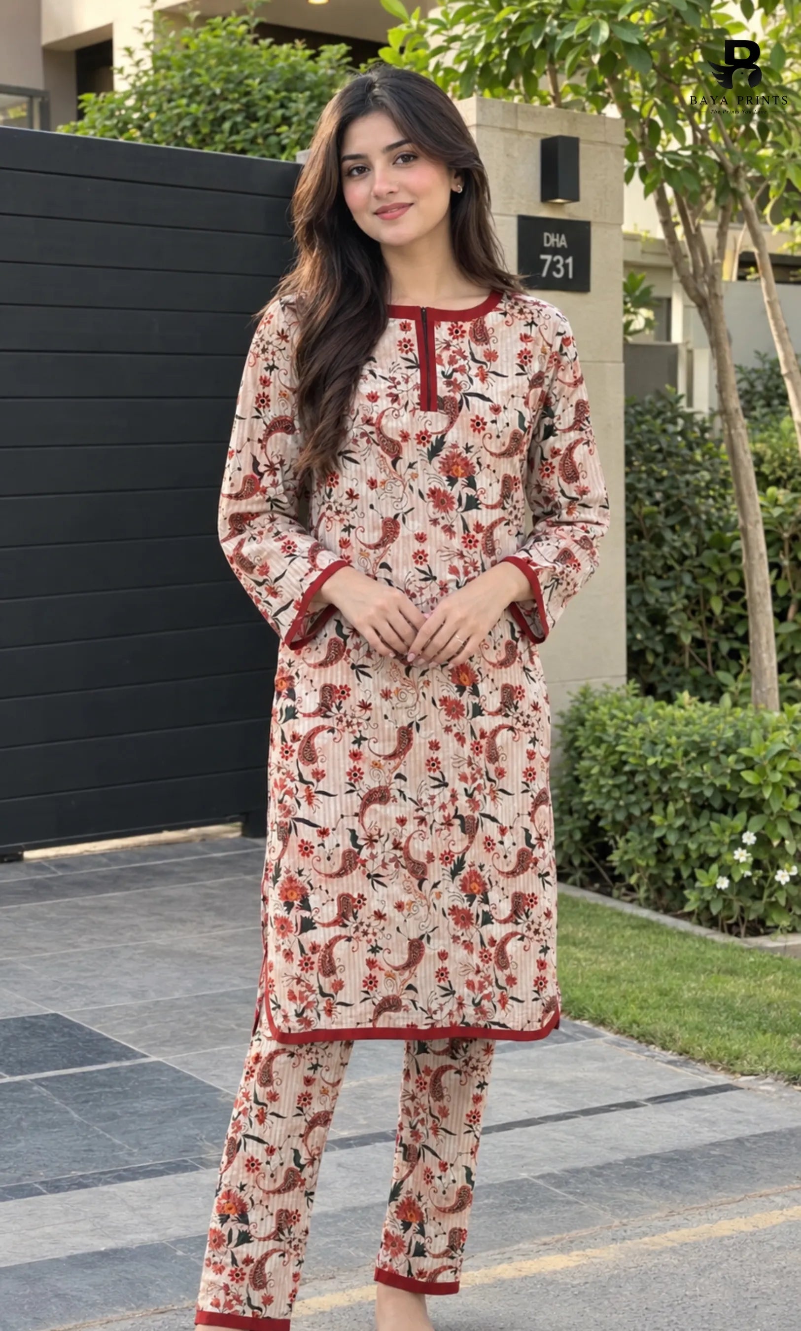2PC Premium Linen Unstitched-DE V6 -018