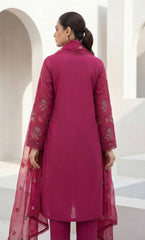 3PC Embroidered Unstitched Lawn Suit | Nafasat