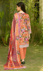 3 Piece Unstitched Printed Lawn Suit -BA-V32-3