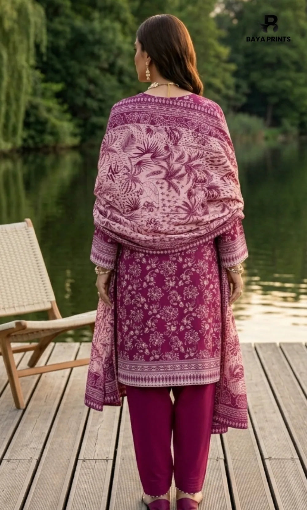 3PC Printed Lawn | Unstitched | BA-V25
