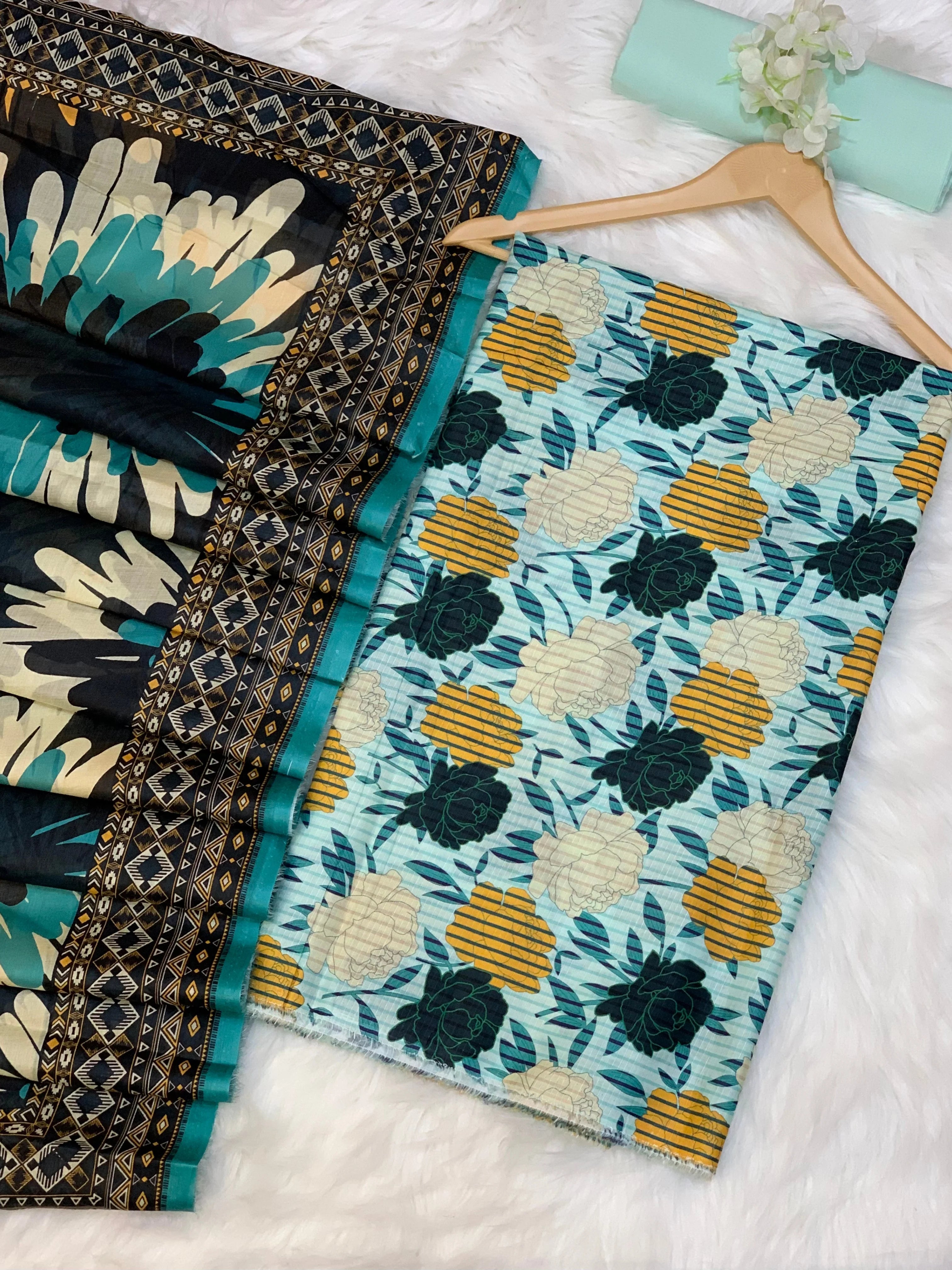 3 Piece Unstitched Printed Lawn Suit -BA-V16-06