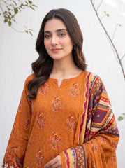 Unstitched Khadder 3-Piece orange Vol:113