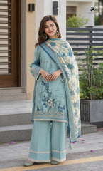 3 Piece Unstitched Lawn Suit -V-20-B-07