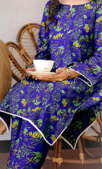 3 Piece Unstitched Printed Lawn Suit With Bamber Chiffon Dupatta - BA-V-15-4