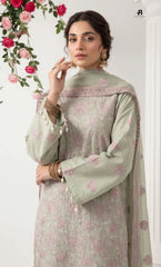 3PC Premium Embroidered Karandi | Unstitched | Nazakat - 06