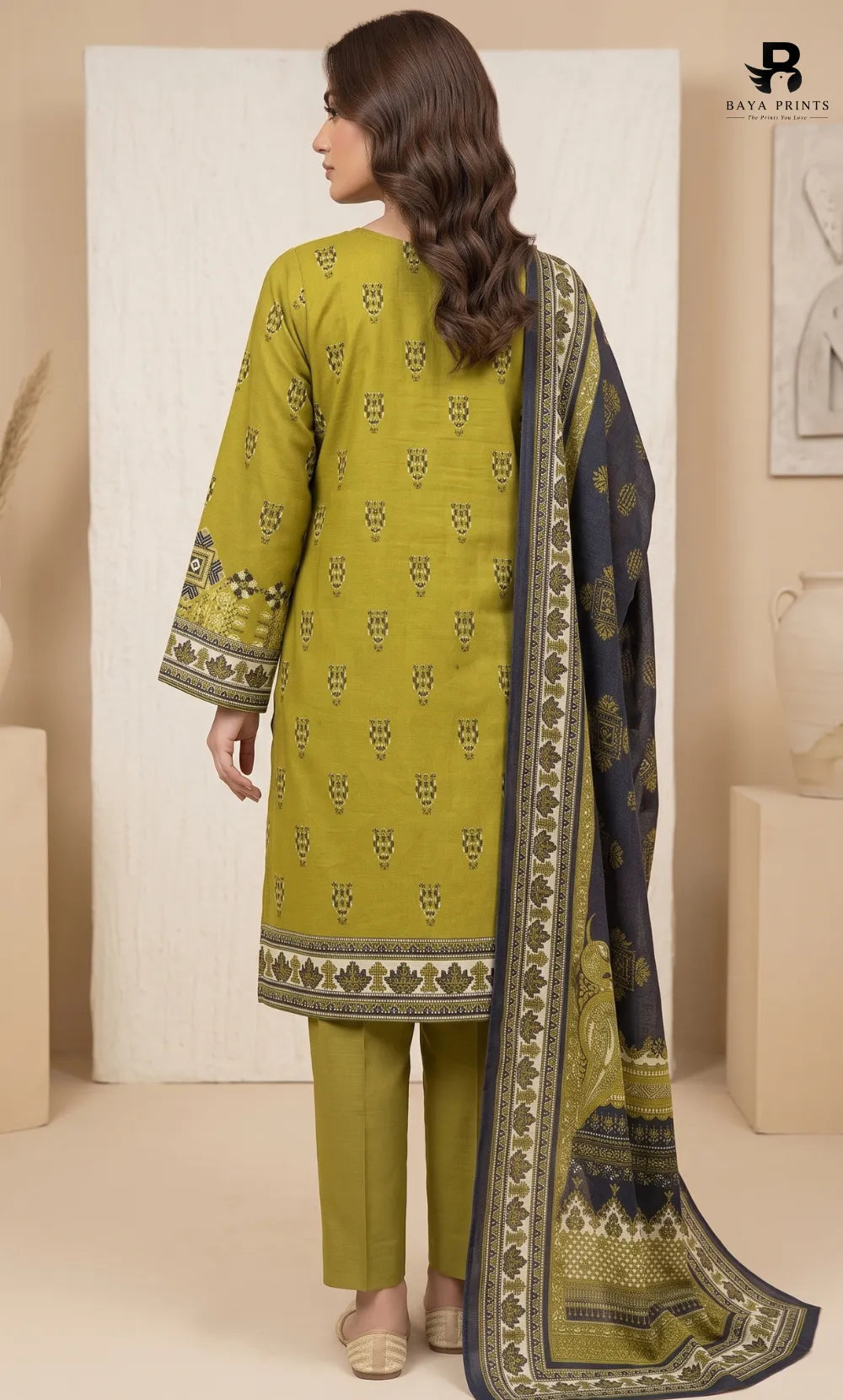 3PC Printed Karandi | Unstitched | BA-V2-02