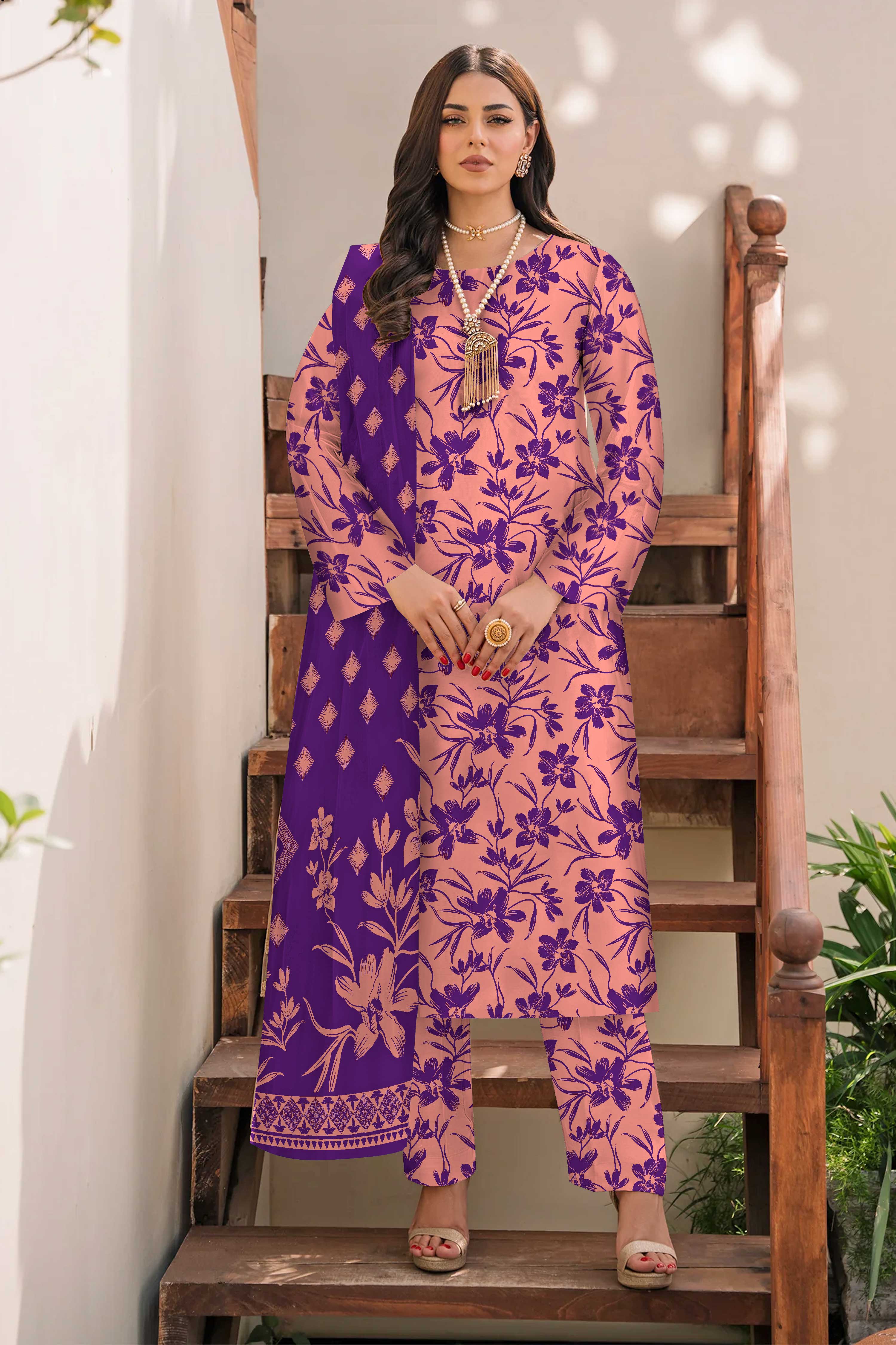 3PC Unstitched Khadar Suit  BA-K-V9-15
