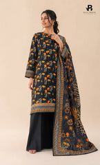 3PC Printed Linen | Unstitched | BA-V1-03