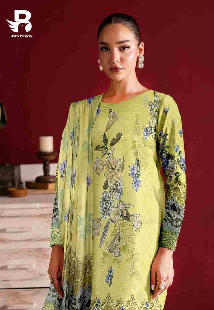 3 Piece Unstitched Printed Doria Viscose Suit  - BA-V2-005