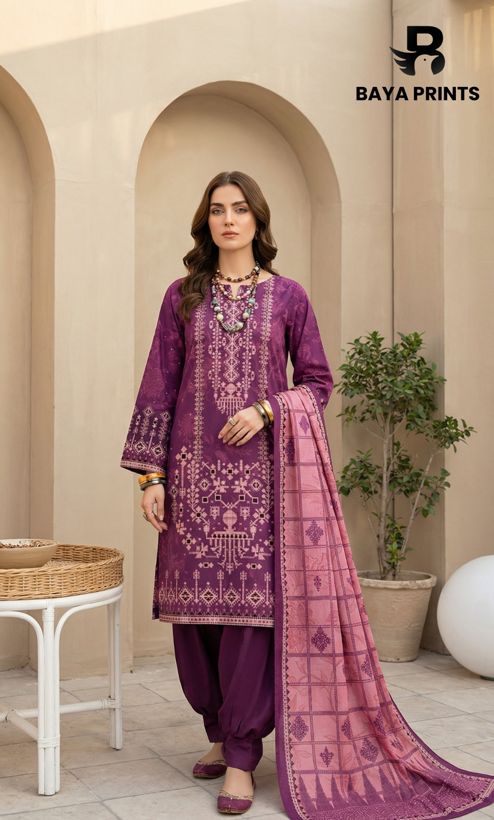 3 Piece Unstitched Lawn Suit -V-20-A-03