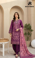 3 Piece Unstitched Lawn Suit -V-20-A-03