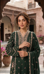 3PC Premium Embroidered Dhanak | Unstitched | Naqsh-e-Zar -03