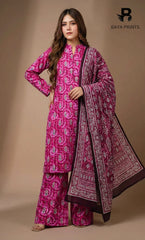 3 Piece Unstitched Premium Lawn Suit- BA-V-14