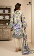 3PC Printed Doria  Lawn | Unstitched | BA-V27