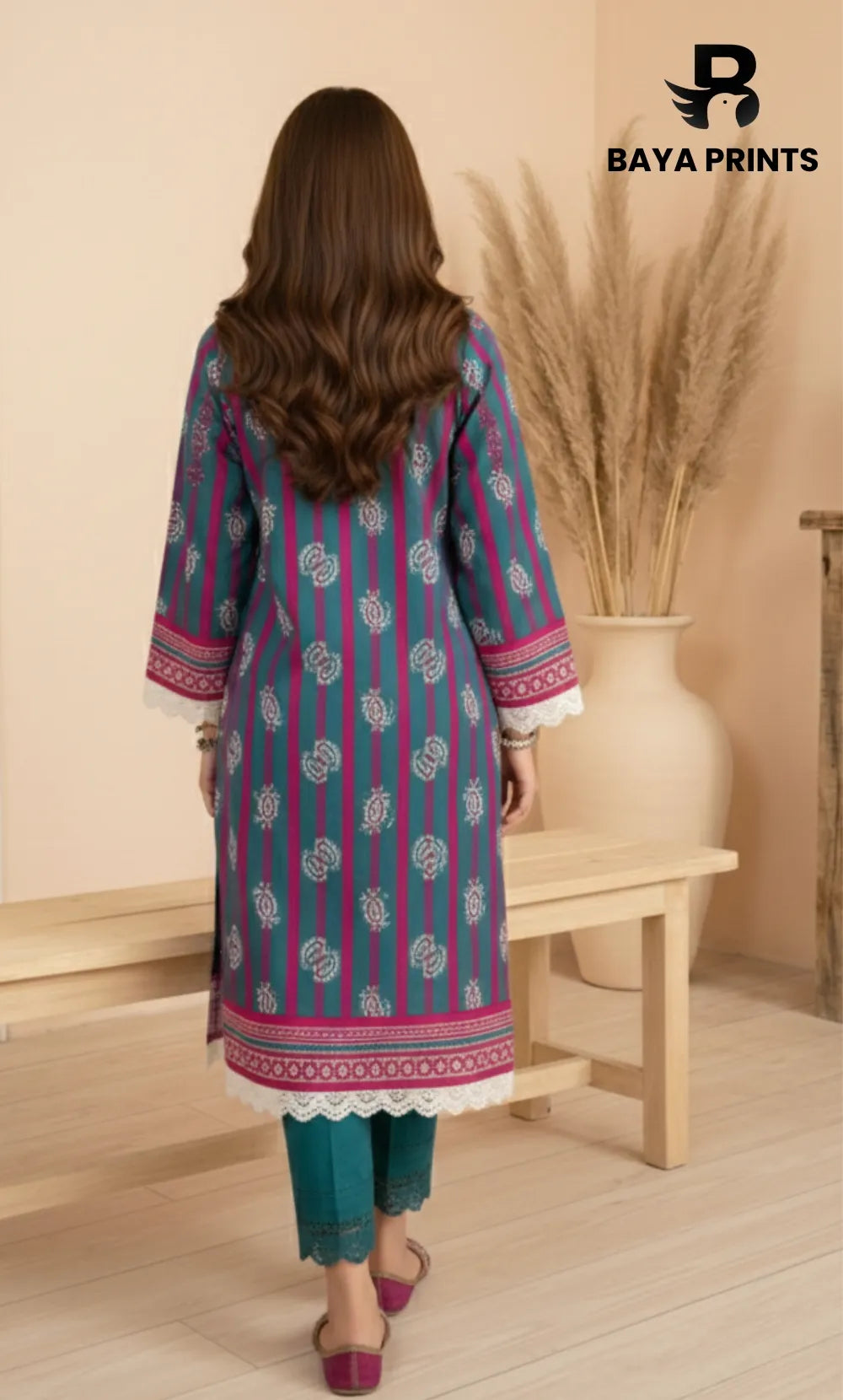 3 Piece Unstitched Lawn Suit -V-21-A-02