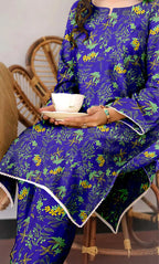 3 Piece Unstitched Printed Lawn Suit With Bamber Chiffon Dupatta - BA-V-31 -4