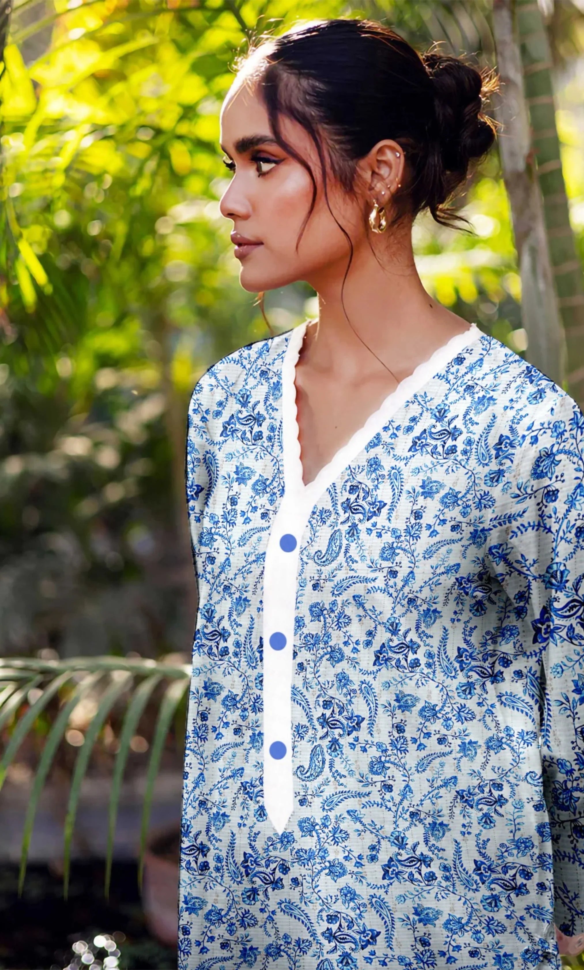 2PC Unstitched Printed Lawn Suit  - BD-V4-12