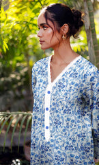 2PC Unstitched Printed Lawn Suit  - BD-V4-12