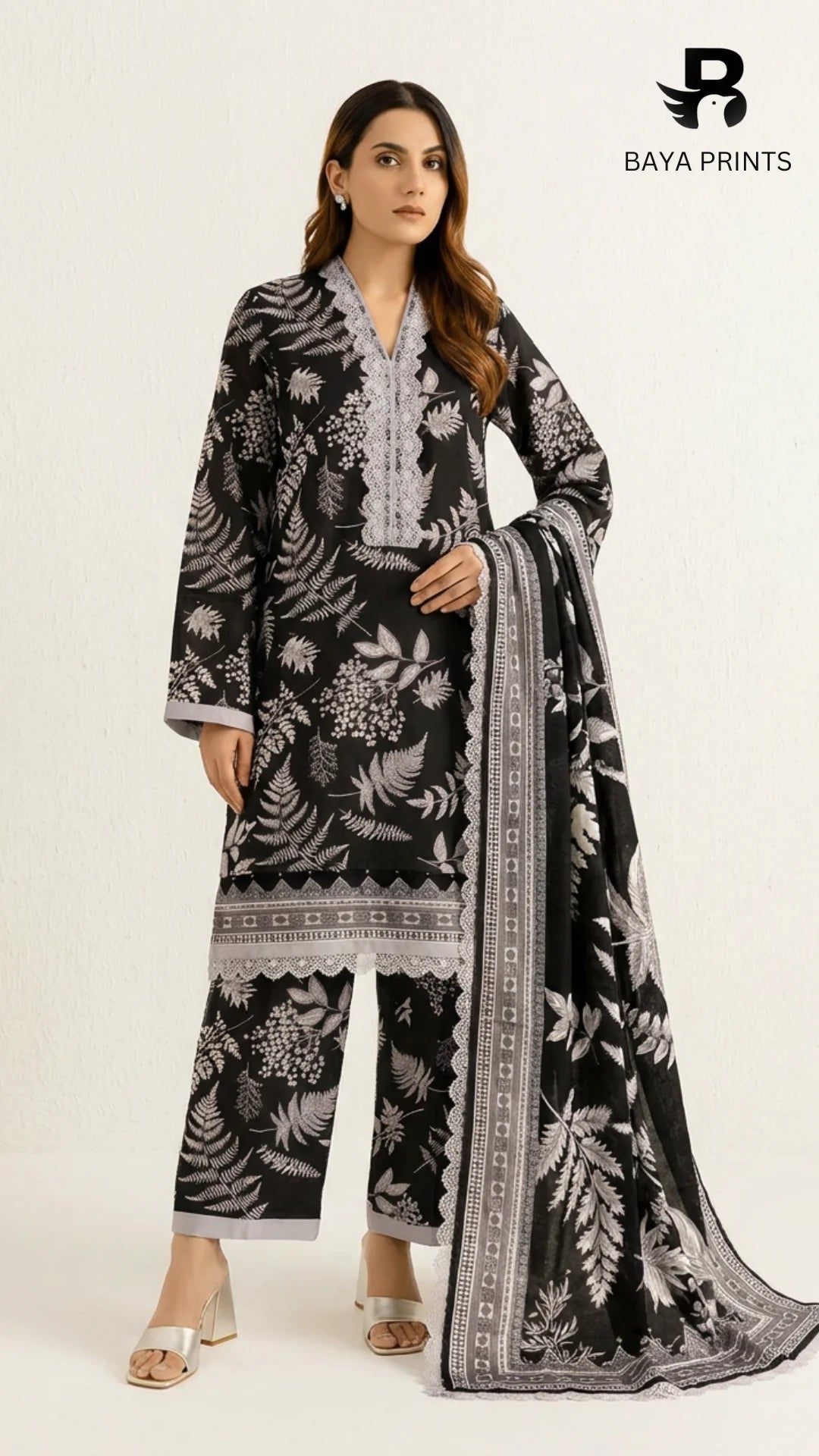 3PC Unstitched Khadar Suit  BA-K-V7 -24