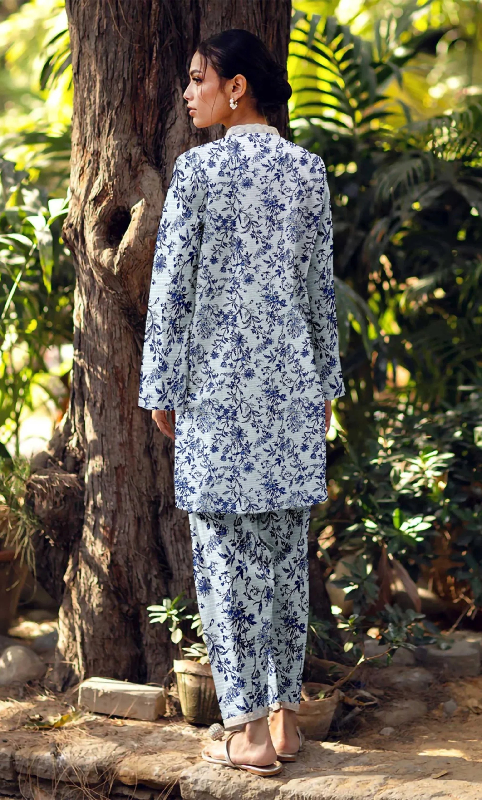 2PC Unstitched Printed Lawn Suit  - BD-V4-12