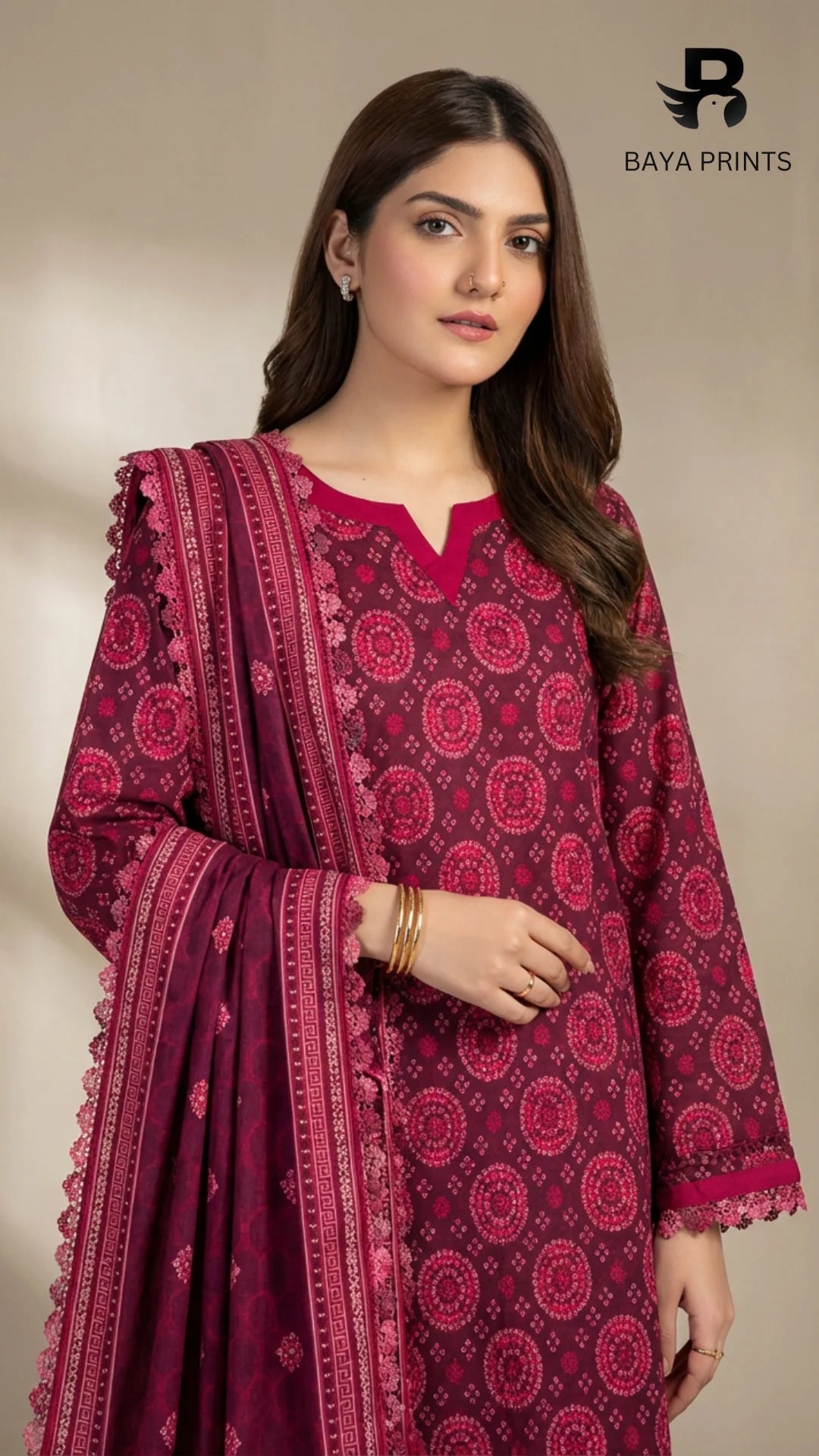 3PC Unstitched Khadar Suit  BA-K-V7 -06