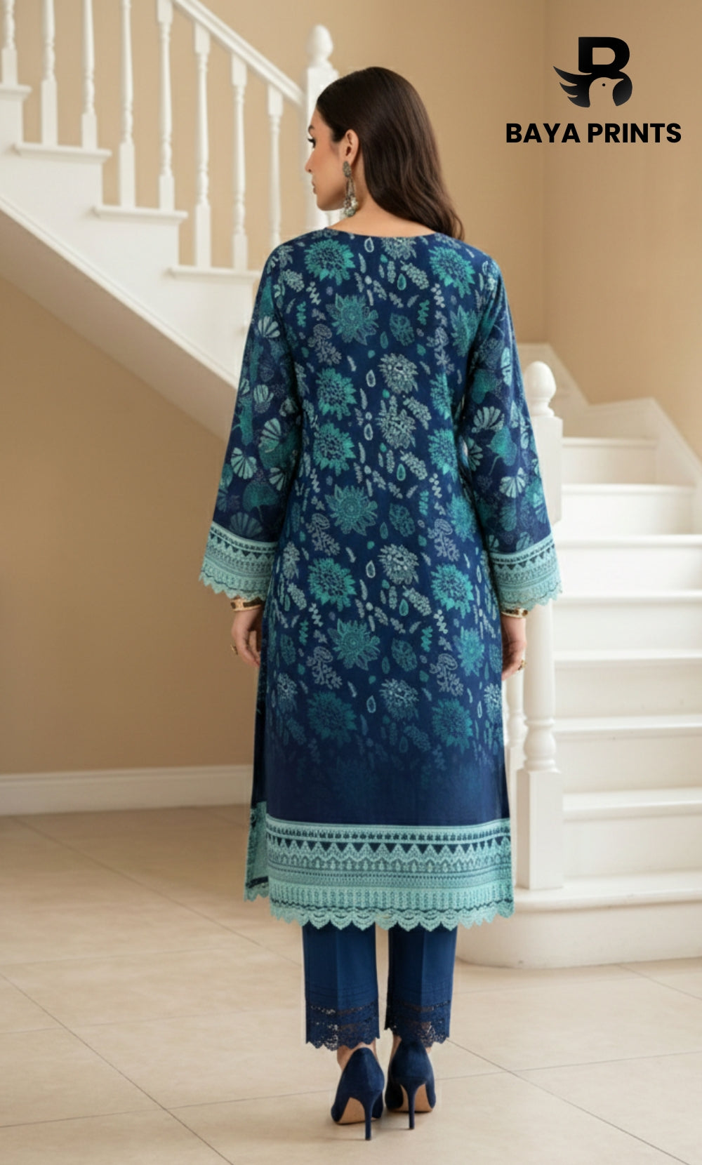 3 Piece Unstitched Lawn Suit -V-21-B-08