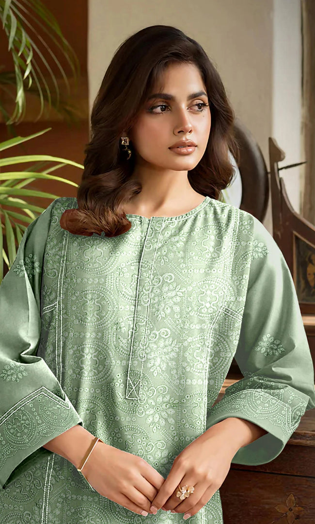3PC Luxury Embroidered Unstitched Lawn Suit - ZED-V3-03 Main Image