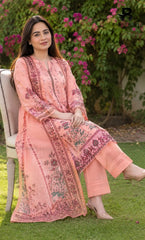 3PC Printed Lawn | Unstitched |  KHD