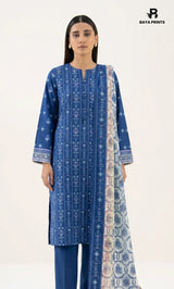 3PC Printed Lawn | Unstitched |  ET