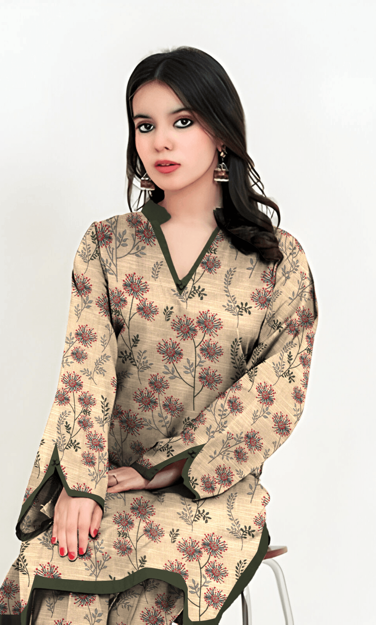 2PC Unstitched Khadar Suit  BA-K-V7 -18