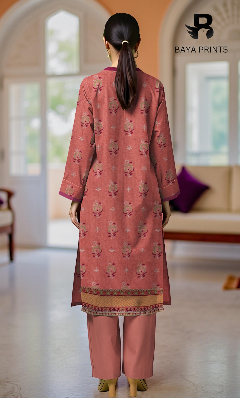 3 Piece Unstitched Karandi Suit BA-V8-04