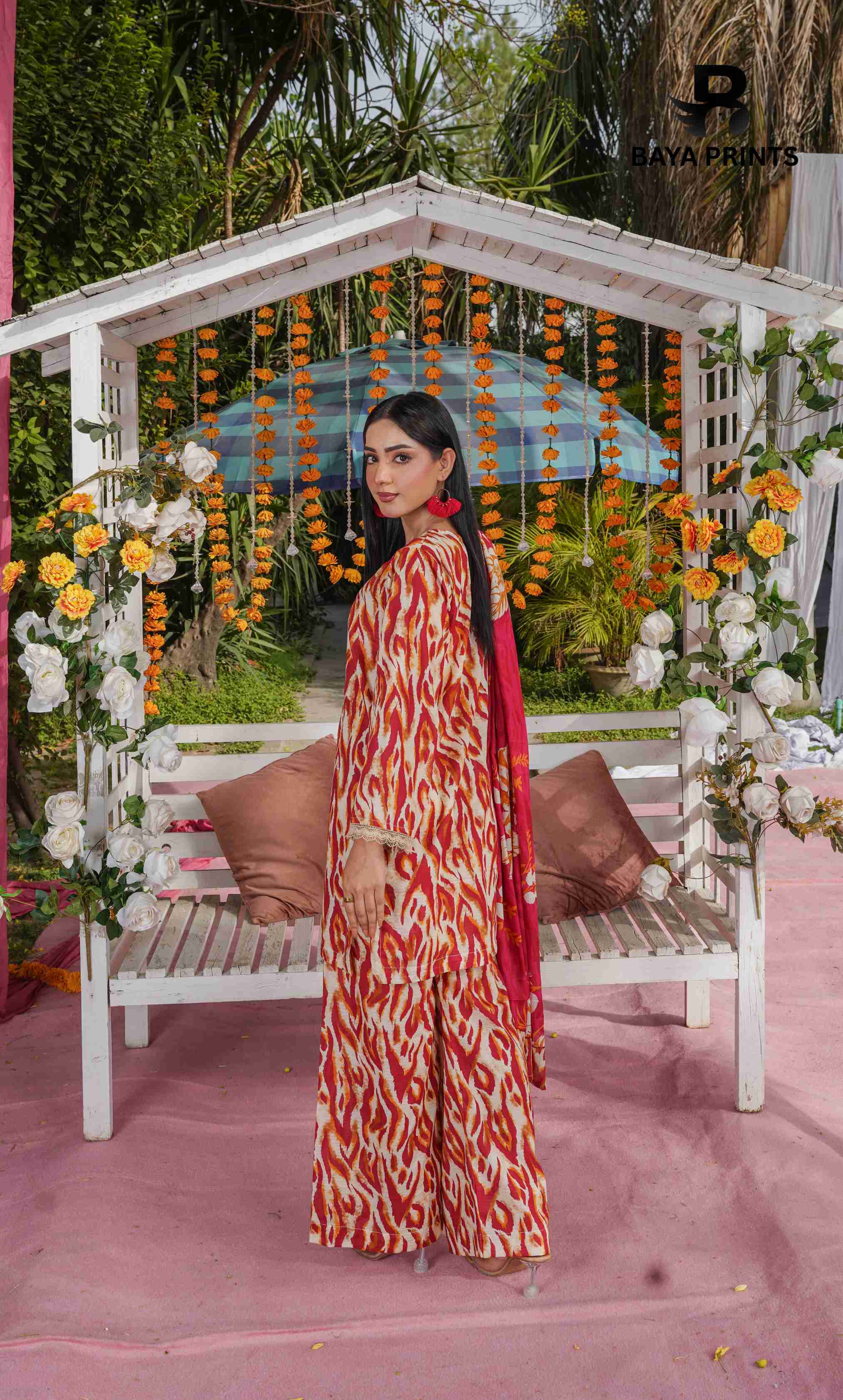 3 Piece Unstitched Printed Lawn Suit -BA-V7