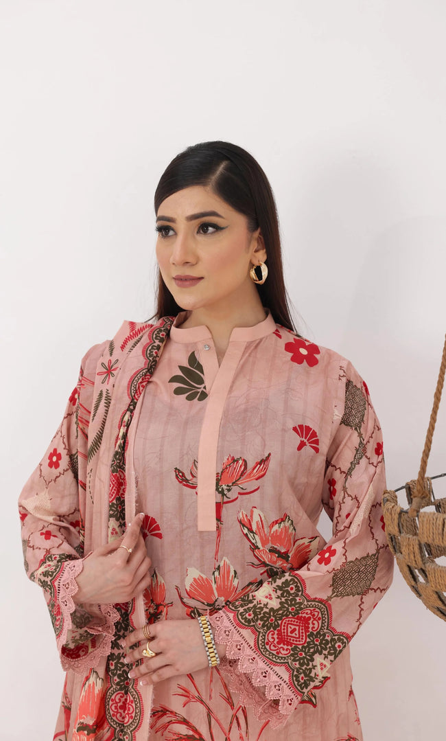 3 Piece Printed Unstitched Lawn Suit | ET-03 Main Image