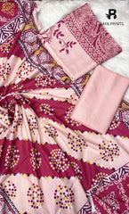 3 Piece Unstitched Karandi Suit BA-V6 004