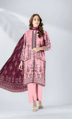 3 Piece Unstitched Lawn Suit -Merium's Exclusive