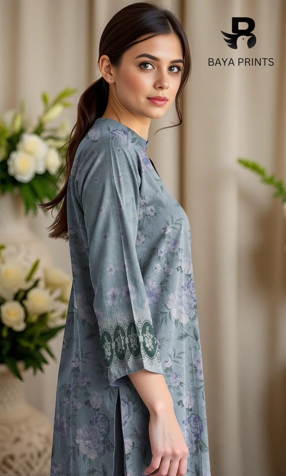 3 Piece Unstitched Karandi Suit BA-V10-16