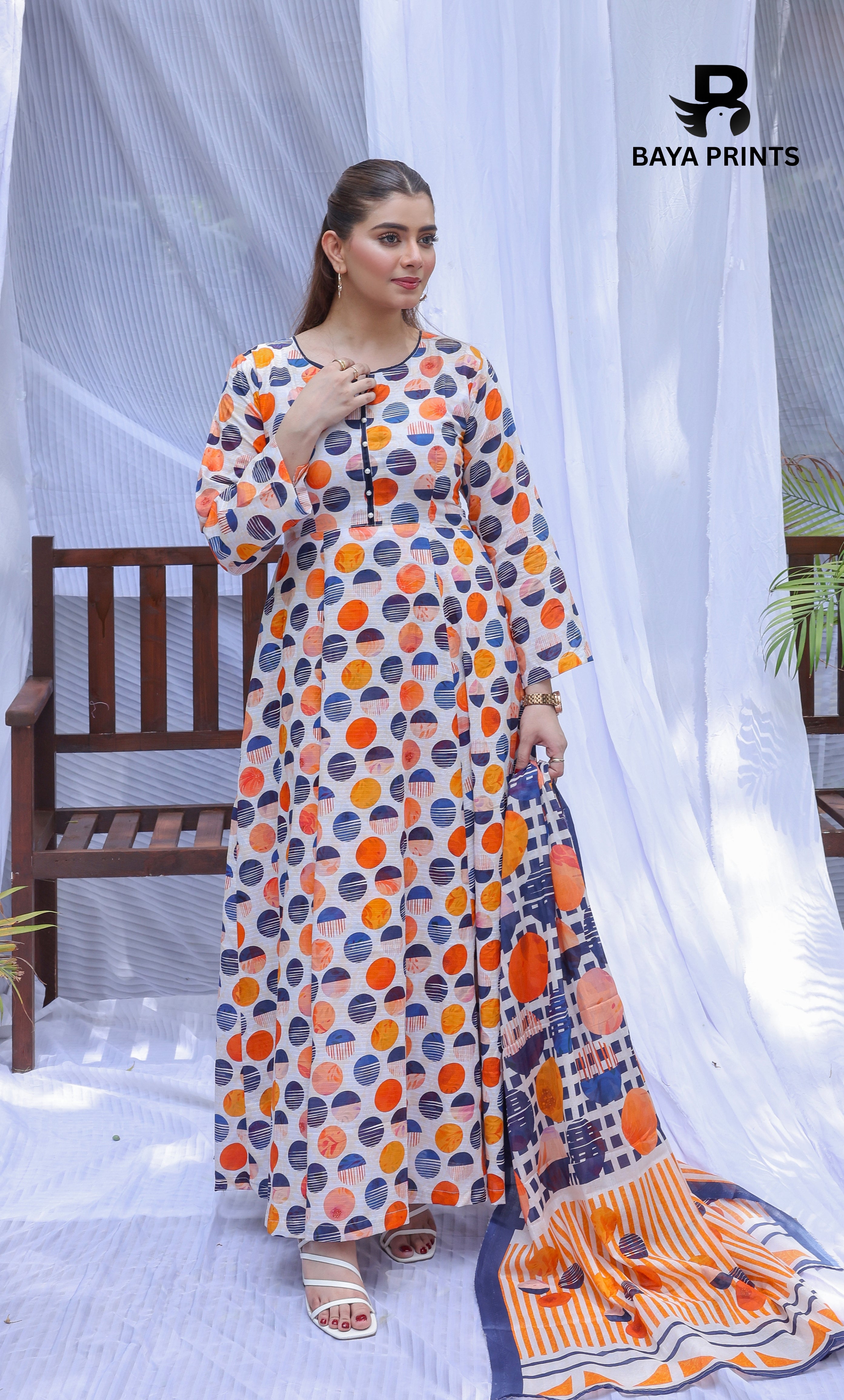 3 Piece Unstitched Printed Lawn Suit -BA-V10
