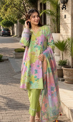 3PC Printed Lawn | Unstitched |  ET