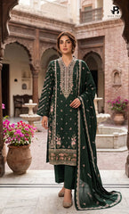 3PC Premium Embroidered Dhanak | Unstitched | Naqsh-e-Zar -03