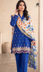 3-Piece | Unstitched Luxury Embroidered Lawn Suit | Nayab