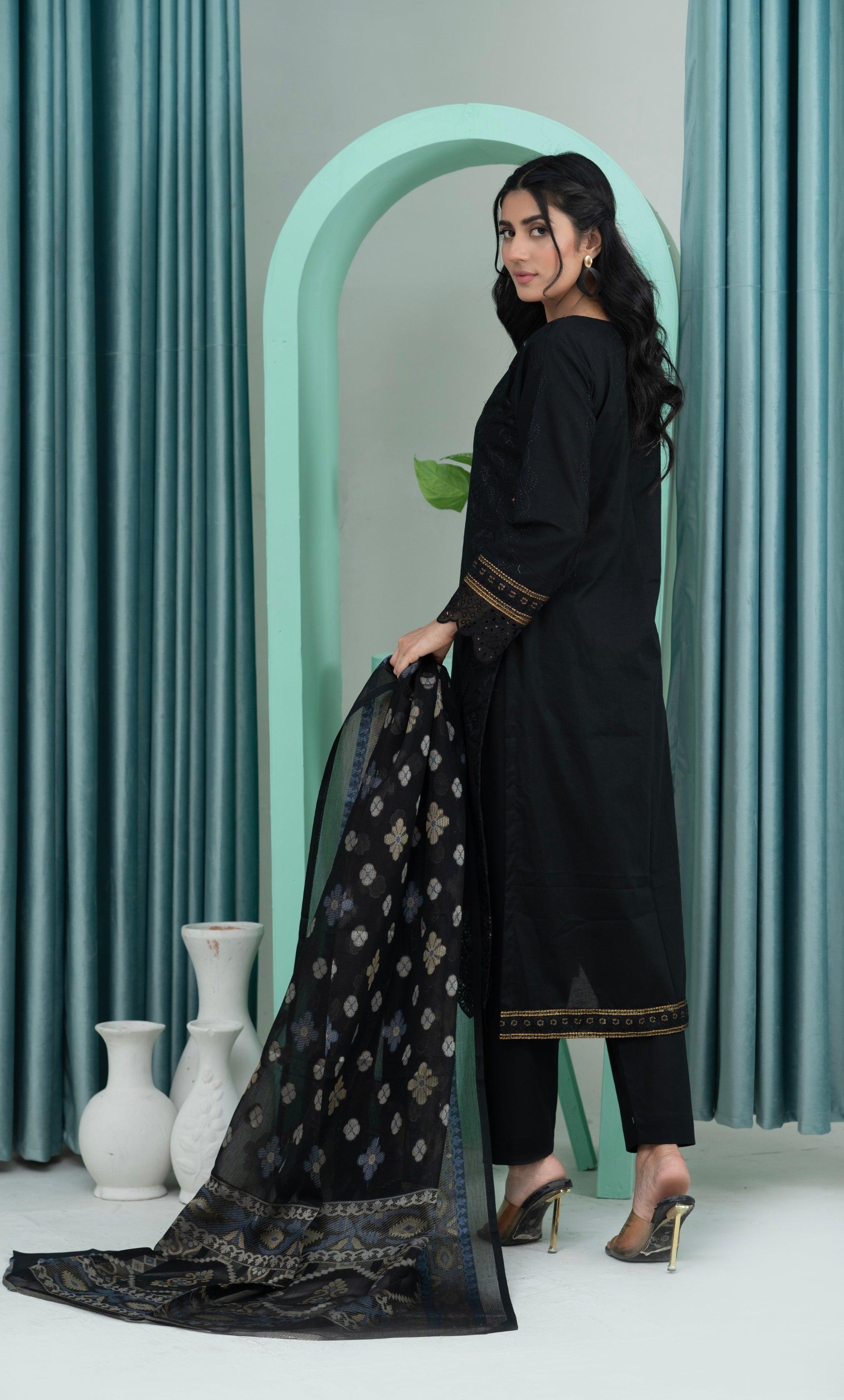 3PC Embroidered Unstitched Lawn Suit -Z 06
