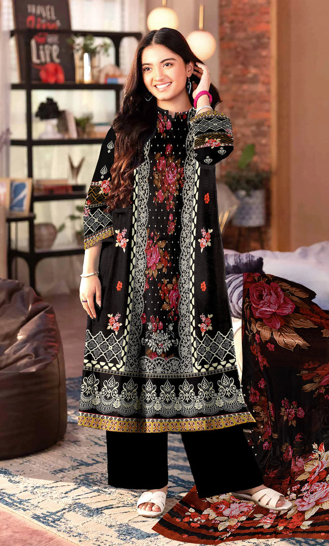 3 Piece Unstitched Printed Lawn Suit | BA-V15-05 Hover Image
