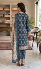 3 Piece Unstitched Printed Viscose Suit-BA-V11
