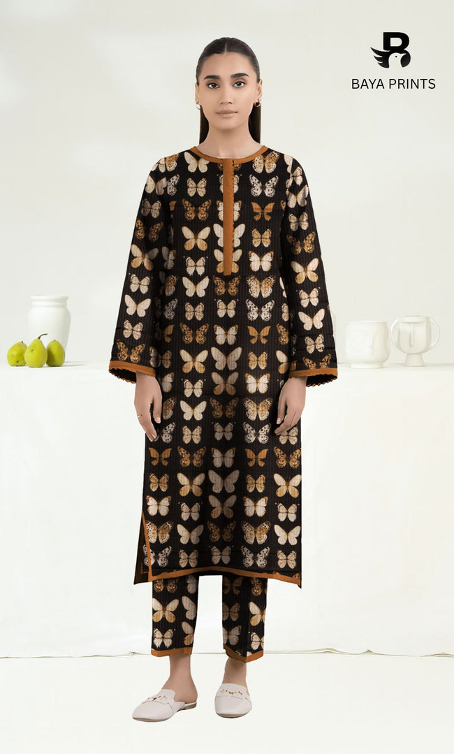 2PC Premium Linen Unstitched-DE V6 -016 Hover Image