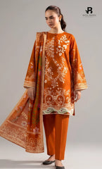 3PC Printed Lawn | Unstitched | M.B |V-2