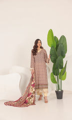 3 Piece Printed Unstitched Lawn Suit | SE-A-03