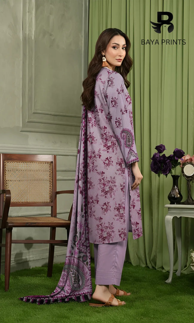 3 Piece Unstitched Karandi Suit BA-V10-4 Main Image