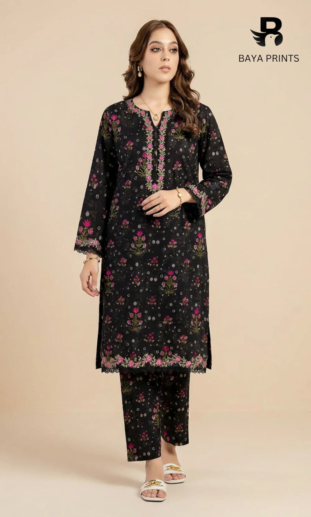 2PC Unstitched Printed Lawn Suit  - BD-V6-12