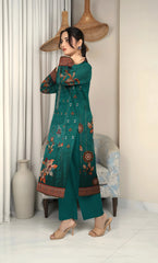 3PC Embroidered Unstitched Lawn Suit - NA-V1-08